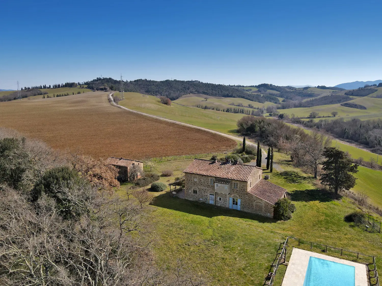 podere il felciaio aussen pool