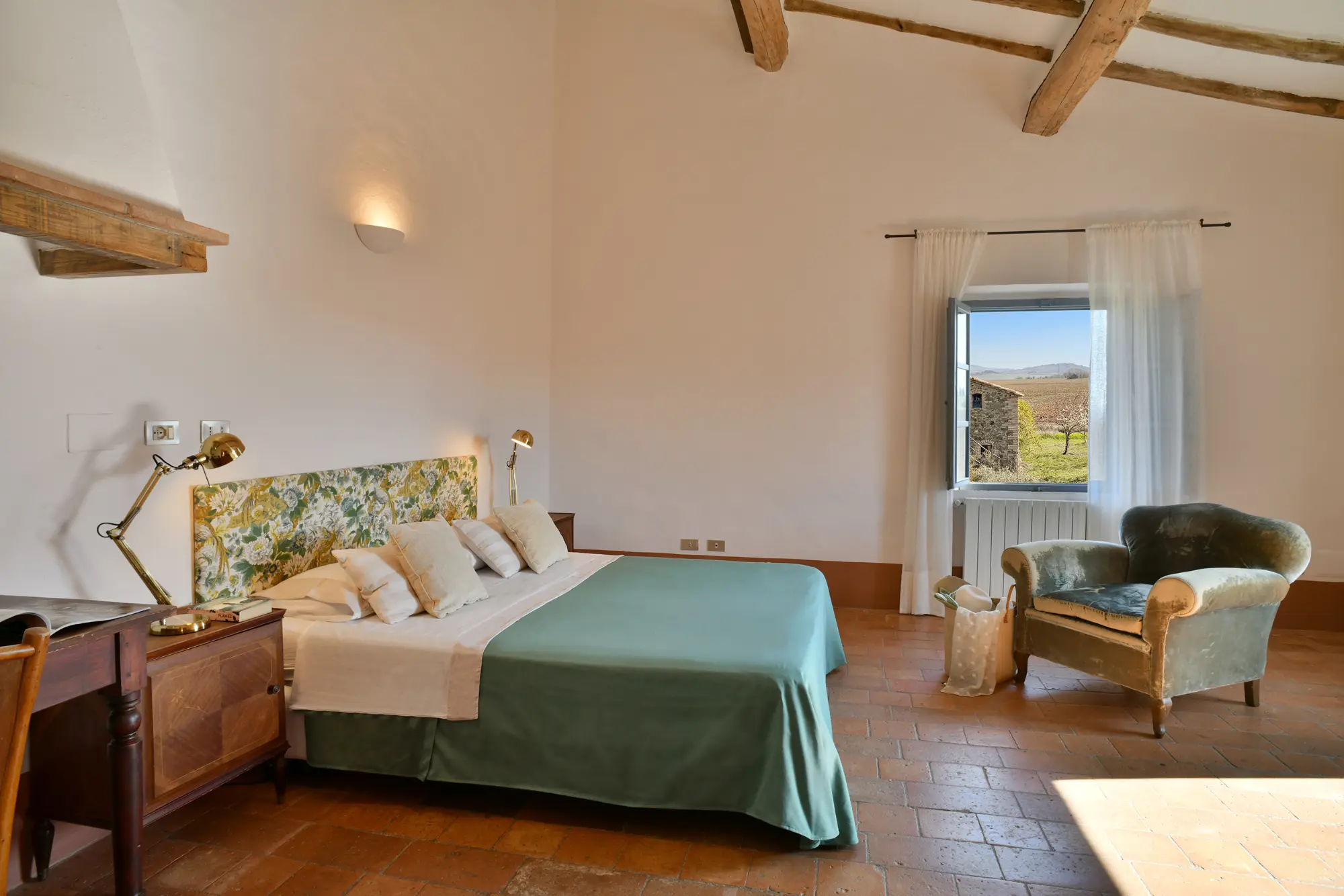 podere il felciaio schlafzimmer doppelbett